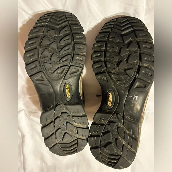 Asolo Gore-Tex beige Leather Lace up Hiking Shoes sneakers 7.5 - Picture 7 of 9